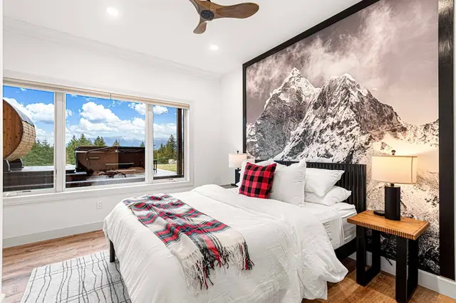 Look out the window at the hot tub deck below before you even get out of bed.